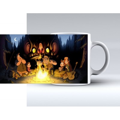 Бяла керамична чаша GRAVITY FALLS - FAMILY PINES